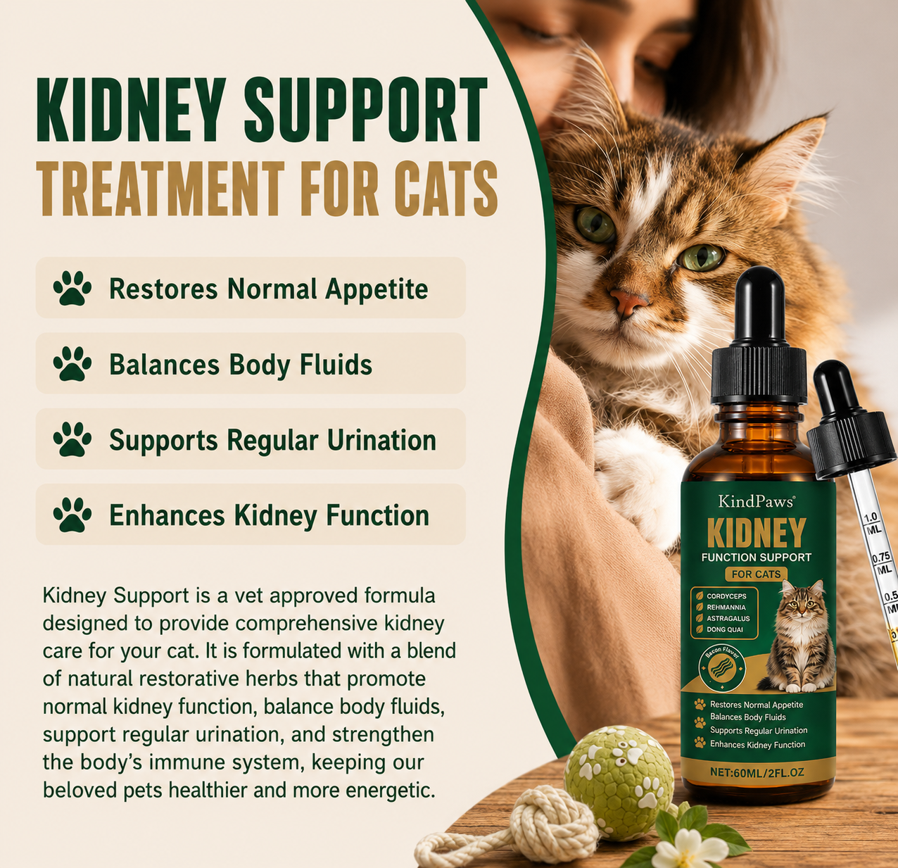KindPaws™ Kidney Support For Cats